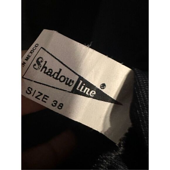 BEAUTIFUL Vintage  SHADOWLINE Slip top 38 tall Nylon, black Work Sleep Everyday - Picture 7 of 8